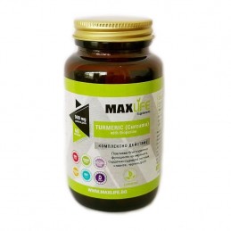 MAXLife TURMERIC CU BIOPERINA (900mg per doza) 60 capsule Beneficii TURMERIC CU BIOPERINA: protejeaza ficatul si sistemul digest