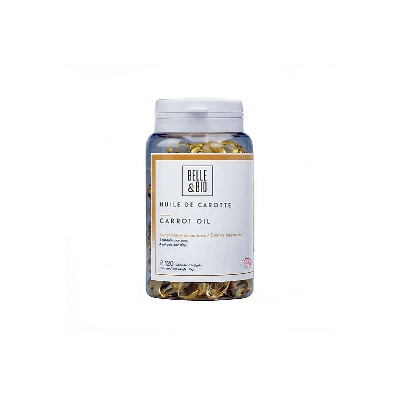 Belle&Bio Huile de Carotte, ulei de morcov, (autobronzant natural) 120 capsule Beneficii Belle&amp;Bio ulei de morcovi: 100% ule