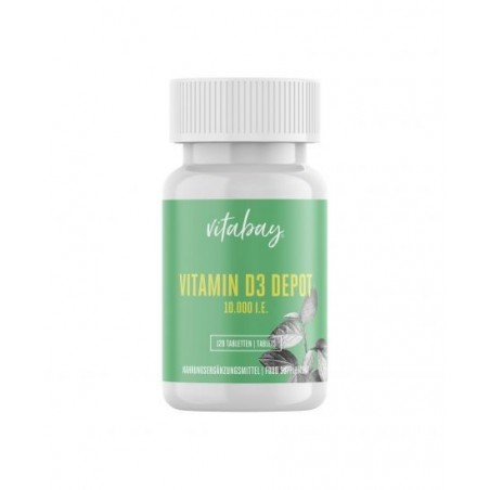 Vitabay Vitamina D3 - 10.000 UI - 120 Tablete vegane