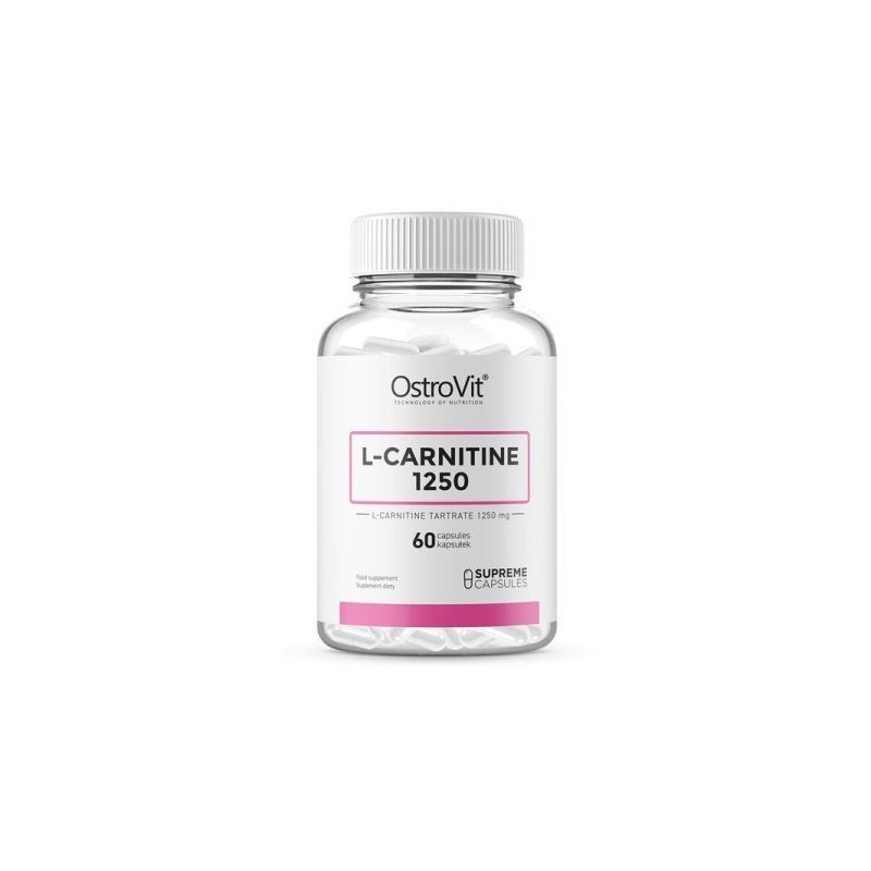 L-Carnitina 1250, 60 Capsule- Susține procesele de ardere a grăsimilor, accelerează regenerarea post-antrenament Beneficii L-Car