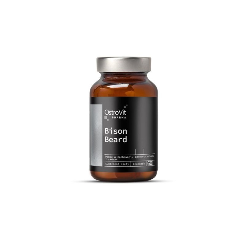 OstroVit Pharma Bison Beard 60 Capsule Beneficii OstroVit Pharma Bison Beard: susține menținerea părului, a unghiilor și a pieli