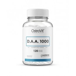 OstroVit Supreme Capsules D.A.A 1000 120 Capsule,  Acid D-Aspartic Beneficii D-Aspartic Acid capsule, (DAA): stimulează producți