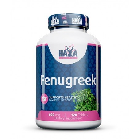 Haya Labs Fenugreek (Schinduf) 600 mg,  120 capsule (Oboseala, ibidou, digestie)