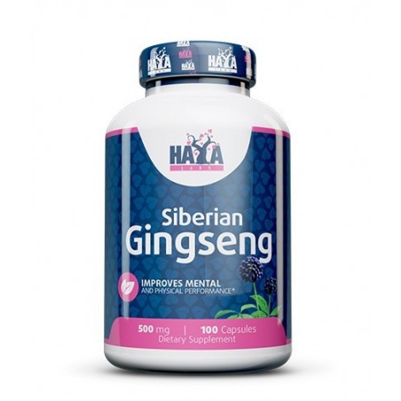 Haya Labs Siberian Ginseng (ginseng siberian), 500 mg, 100 capsule (Impotriva oboselei, creste energia natural)