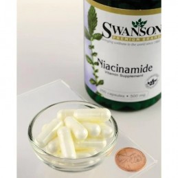 Swanson Niacinamide - Vitamina B3 500 mg 250 capsule Beneficii Niacinamide- metabolizarea normala a energiei, contribuie la redu