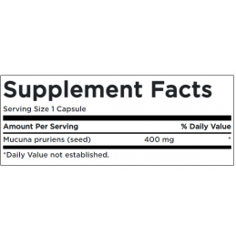 Full Spectrum Mucuna Pruriens (L-Dopa) 400 mg 60 capsule- Minimizarea infertilitatii masculine Beneficii Full Spectrum Mucuna Pr