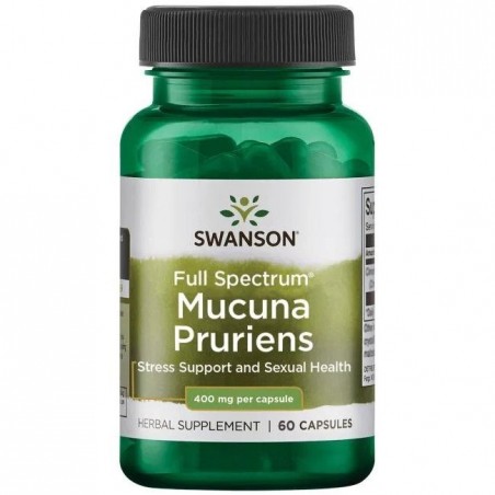 Swanson Full Spectrum Mucuna Pruriens (L-Dopa) 400 mg 60 capsule (Naturist Parkinson, Afrodisiac natural)