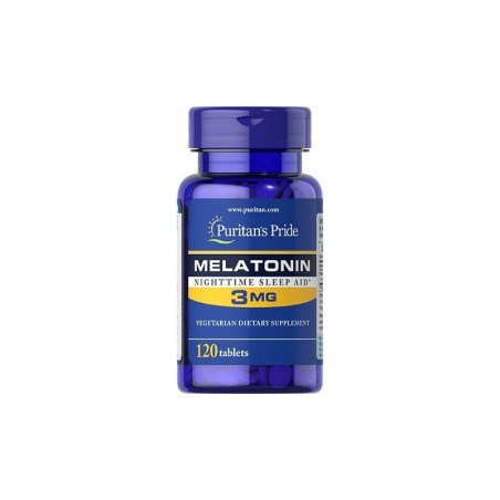 Puritan's Pride  Melatonină 3 mg 120 de tablete (Insomnie, tulburari somn, somnifer natural)