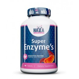 Haya Labs Super Enzyme Complex 90 Tablete (Bacterii benefice, imbunatateste digestia) Beneficii Super Enzyme Complex: HAYA LABS 