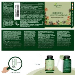 Vegavero Berberin extract + Usturoi negru si Afine, 120 Capsule Beneficii Berberina: Berberin este un supliment alimentar de la 