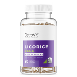 OstroVit Licorice VEGE - Radacina de lemn dulce, 90 Capsule Beneficii OstroVit Licorice VEGE: determina o functie de aparare a o