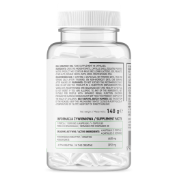 Supreme Capsules Creatine 1100 mg, 120 Capsule- Supliment monocomponent de creatina monocomponent Beneficii OstroVit Supreme Cap