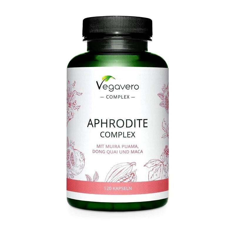 Aphrodite Complex, 120 Capsule, Cresterea fluxului sanguin in zona pelviana, sprijinirea erectiei la barbati Beneficii Vegavero 