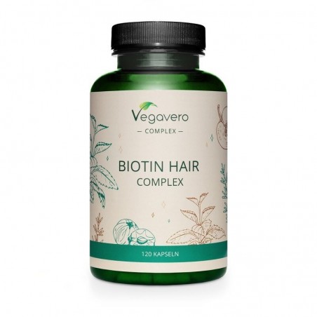 Vegavero Biotin Hair Complex, 120 Capsule (Reduce caderea parului)