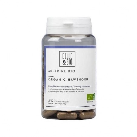 Belle&Bio Aubepine Bio, Paducel Organic, 120 gelule (Supliment hemoroizi, varice)