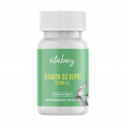 Vitamina D3 - 20.000 UI,120 Comprimate, Ajuta la mentinerea sanatatii oaselor, suport pentru sistemul imunitar Beneficii Vitamin