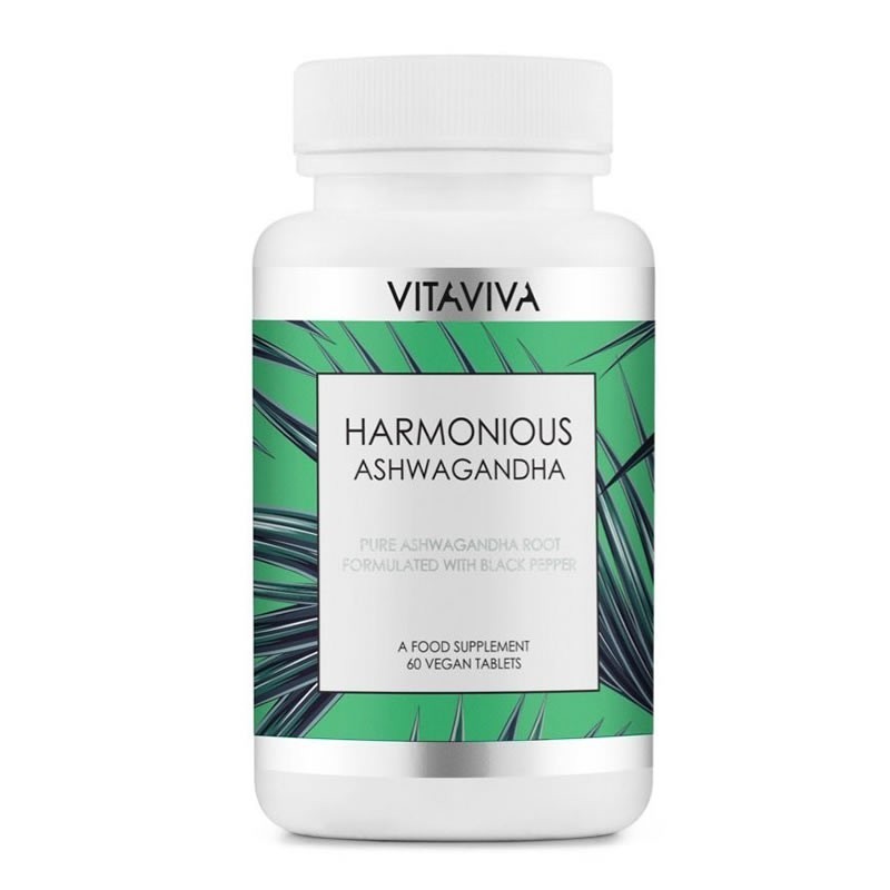 Vitaviva Harmonious Ashwagandha, 60 Capsule + 1 bucata CADOU Beneficii Ashwagandha: imbunatateste functia insuficienta a tiroide