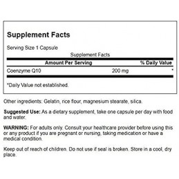 Swanson Coenzima Q10, 200 mg, 90 Capsule (Antioxidant natural, intareste imunitatea) Beneficii Coenzima Q10- este un supliment a