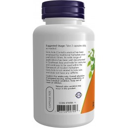 Now Foods Gotu Kola - 450 mg, 100 Capsule (Supliment dureri articulare, stres si anxietate) Beneficii Gotu Kola: imbunatateste f