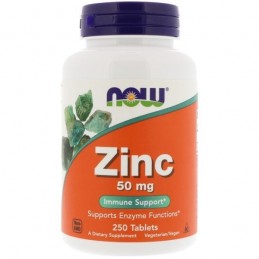 Now Foods Zinc, 50 mg, 250 comprimate (Intareste imunitate, prostata naturist) Beneficii Zinc: reglarea proceselor metabolice si