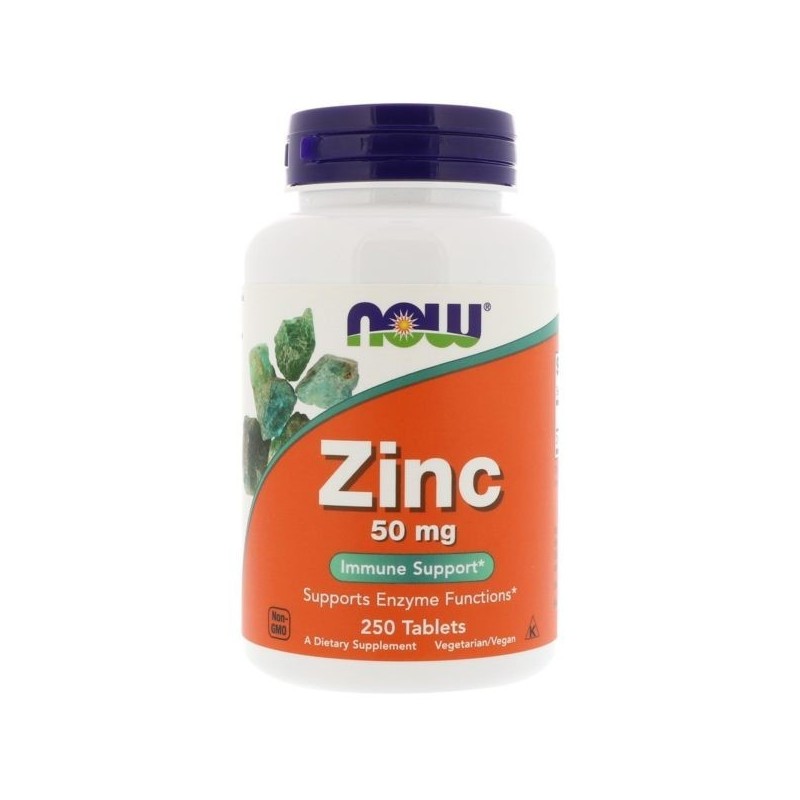 Now Foods Zinc, 50 mg, 250 comprimate (Intareste imunitate, prostata naturist) Beneficii Zinc: reglarea proceselor metabolice si