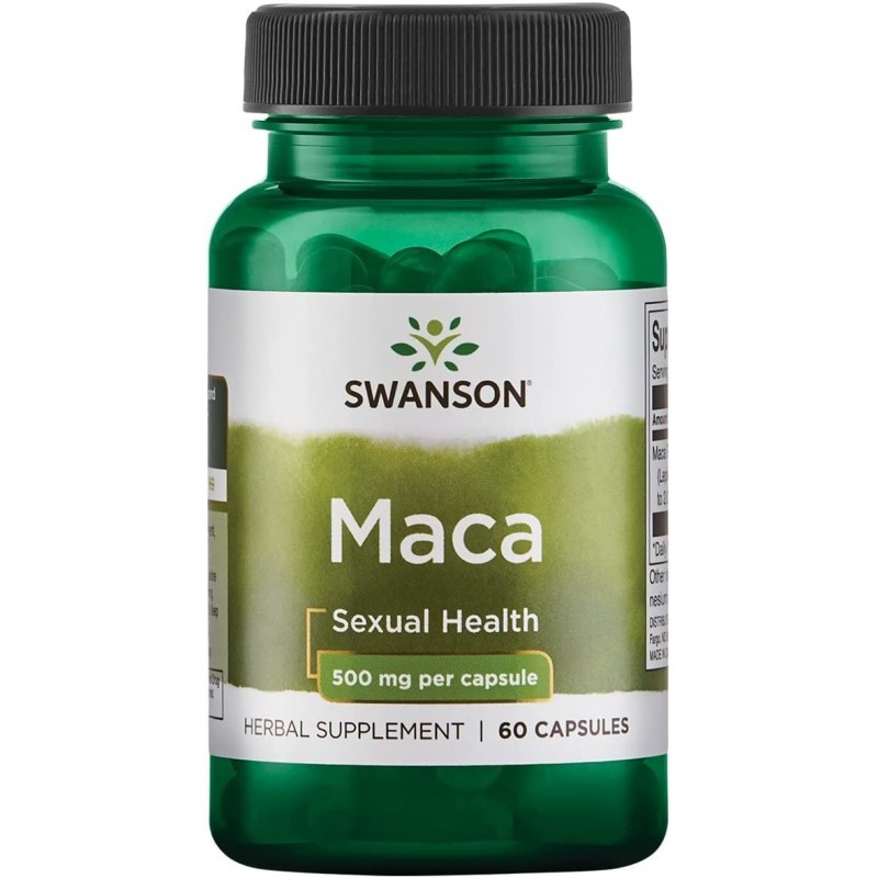 Supliment alimentar Maca Extract, 500 mg, 60 Capsule (Creste libidoul la femei si barbati)- Swanson Beneficii Maca- ajuta la cre