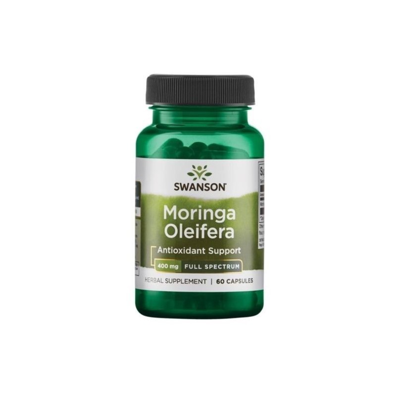 Moringa Oleifera, 400 mg, 60 Capsule, Contine antioxidanti si compusi antiinflamatori, echilibreaza hormonii Beneficii Moringa O