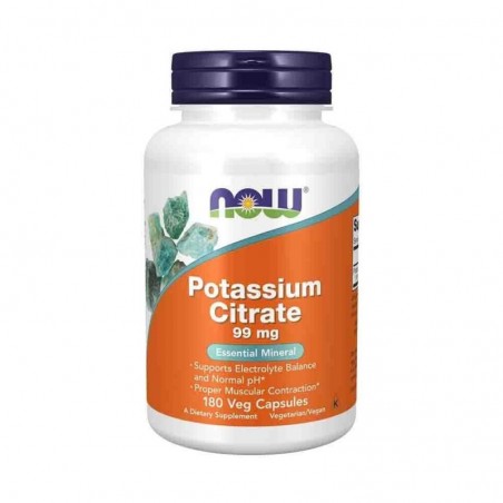 Now Foods Citrat de potasiu (Potassium citrate), 99mg- 180 capsule vegetale