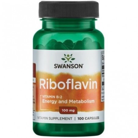 Swanson Riboflavin (Vitamina B2), 100mg, 100 Capsule