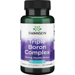 Swanson Triple Boron Complex (Bor), 3mg - 250 Capsule Beneficii bor (boron)  accelereaza ameliorarea ranilor, imbunatateste sana