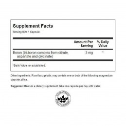 Swanson Triple Boron Complex (Bor), 3mg - 250 Capsule Beneficii bor (boron)  accelereaza ameliorarea ranilor, imbunatateste sana