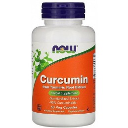 NOW Foods Curcumina - 60 Capsule (Turmeric extract radacina) Beneficii ale curcuminei: antiinflamator, poate ajuta la protejarea