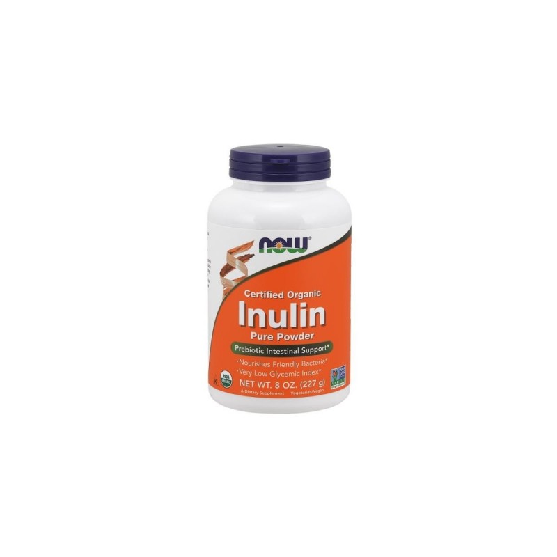 NOW Foods Inulin Powder Organic (Inulina pudra) - 227 grame Beneficii inulina- sustine sanatatea intestinala, poate amelioara co