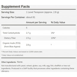 NOW Foods Inulin Powder Organic (Inulina pudra) - 227 grame Beneficii inulina- sustine sanatatea intestinala, poate amelioara co