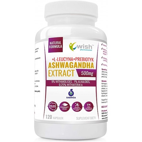 Wish Ashwagandha Extract 500mg 9% Withanolides 120 Capsule