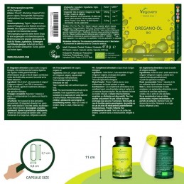 Vegavero Oregano Oil Organic (Ulei de Oregano Bio) - 90 Capsule Beneficii Ulei de Oregano - ajuta la functionarea sistemului res