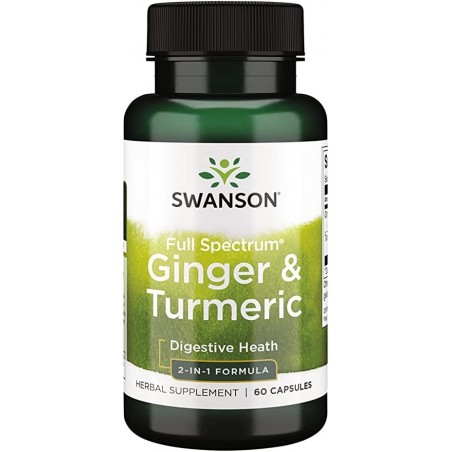 Swanson Ginger & Turmeric (Ghimbir si Turmeric) - 60 Capsule