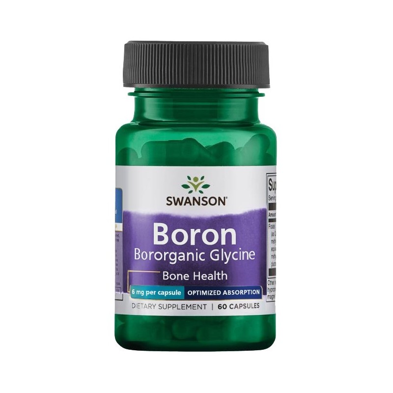 Boron (Albion Boroganic Glycine), 6mg 60 Caps- Accelereaza ameliorarea ranilor, imbunatateste sanatatea gingiilor si a dintilor 