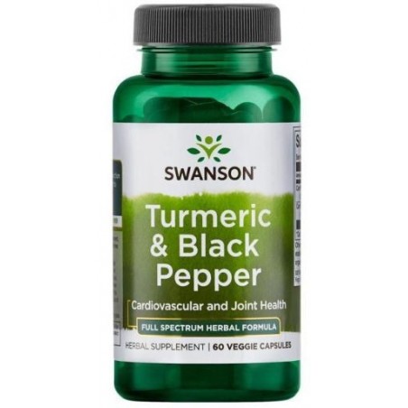 Swanson Turmeric & Black Pepper, 60 Capsule