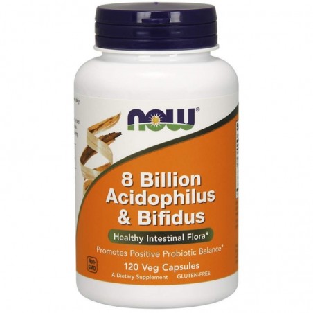 NOW Foods 8 Billion Acidophilus & Bifidus - 120 Capsule