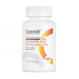 OstroVit Vitamina B12 Metilcobalamina, 200 Tablete Beneficii Vitamina B12 Metilcobalamina- garanteza un metabolism energetic ade