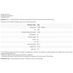 MCT Oil C8, 400ml, Poate ajuta in pierderea greutatii, imbunatateste sanatatea inimii, ofera energie Beneficii MCT: poate ajuta 