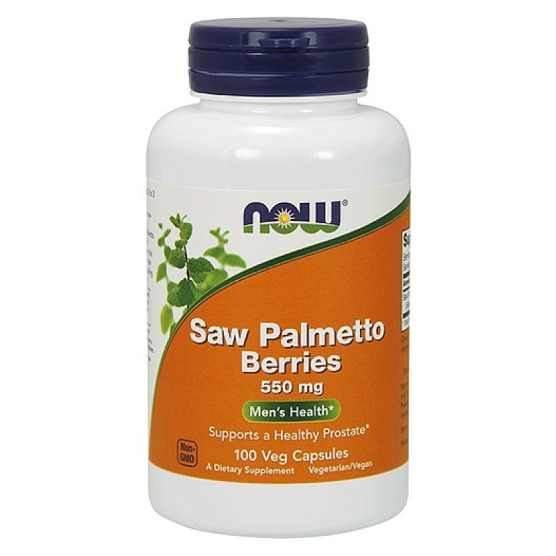 Now Foods Saw Palmetto Berries - 550mg 100 Capsule (Pentru prostata, creste tes-tosteronul) Beneficii Saw Palmetto: poate sustin