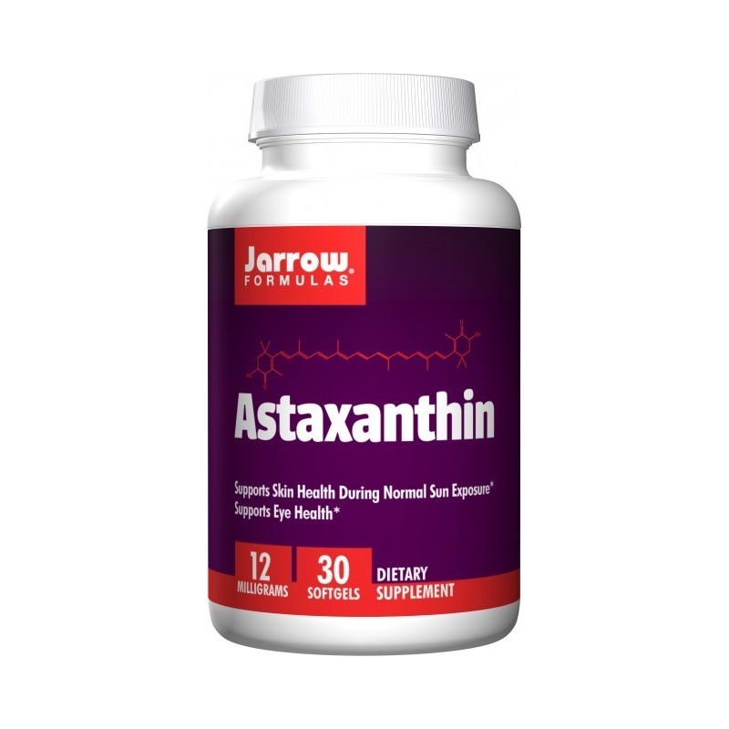 Astaxantina 12mg - 30 Capsule, Antioxidant, sustine o piele sanatoasa, supliment pentru antrenament si exercitii Beneficii Astax