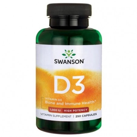 Swanson Vitamina D3 1,000 IU -  250 Capsule