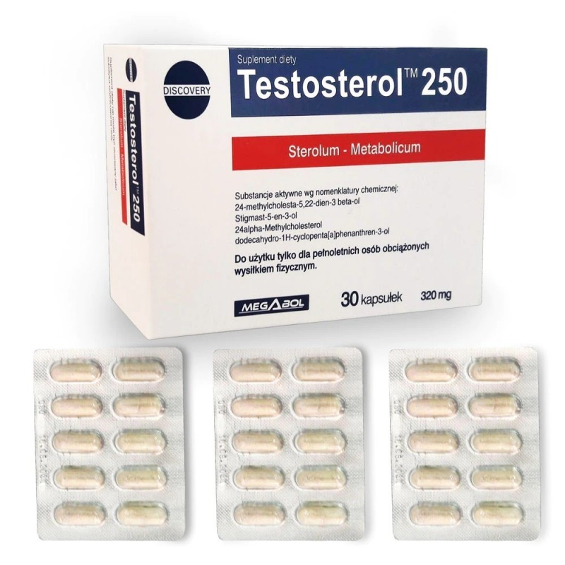 Megabol Testosterol 250 30 Capsule Beneficii Testosterol: ajuta la cresterea masei musculare, contine steroli din lante, acelere