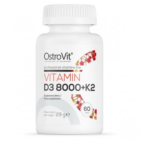 OstroVit Vitamina D3 8000 IU + K2 - 60 Tablete