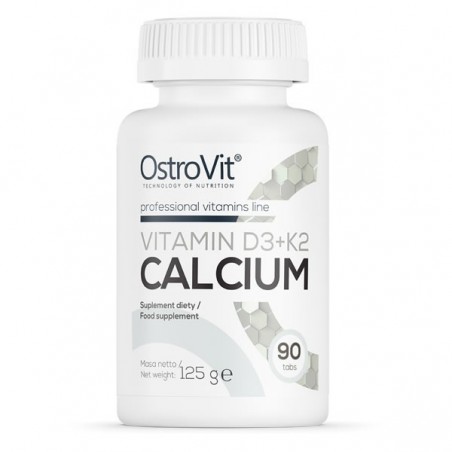 OstroVit Vitamina D3 + K2 + Calciu 90 Tablete