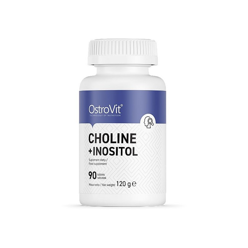 Colina + Inozitol, 90 Tablete- Sustine functionarea sistemului nervos, participa la metabolismul grasimilor si al colesterolului