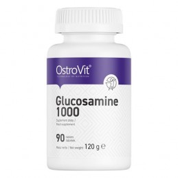 Glucozamina, 1000 mg, 90 Pastile- Ameliorează simptomele osteoartritei, exercită o acțiune antiinflamatorie Beneficii Glucosamin